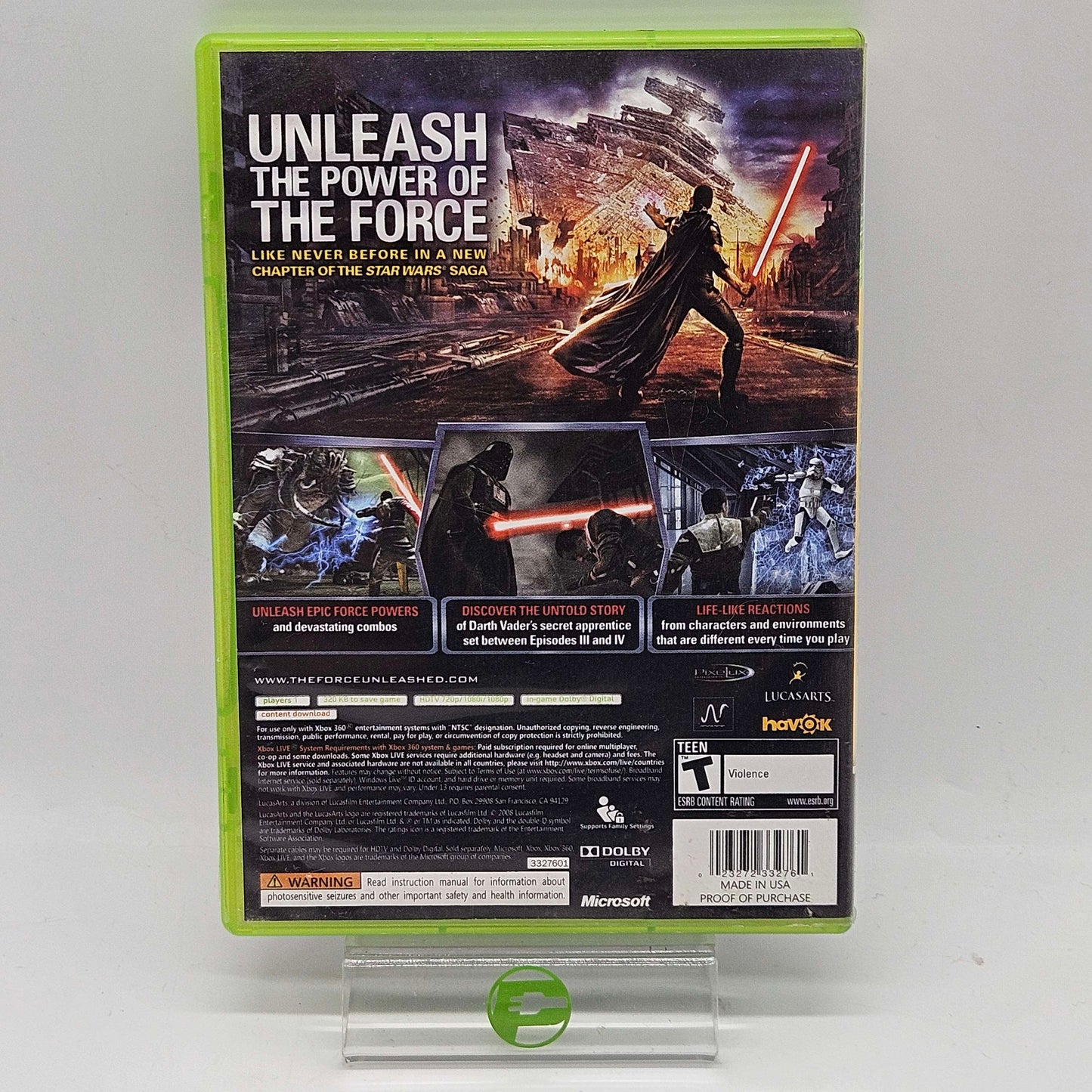 Star Wars The Force Unleashed (Microsoft Xbox 360, 2008)