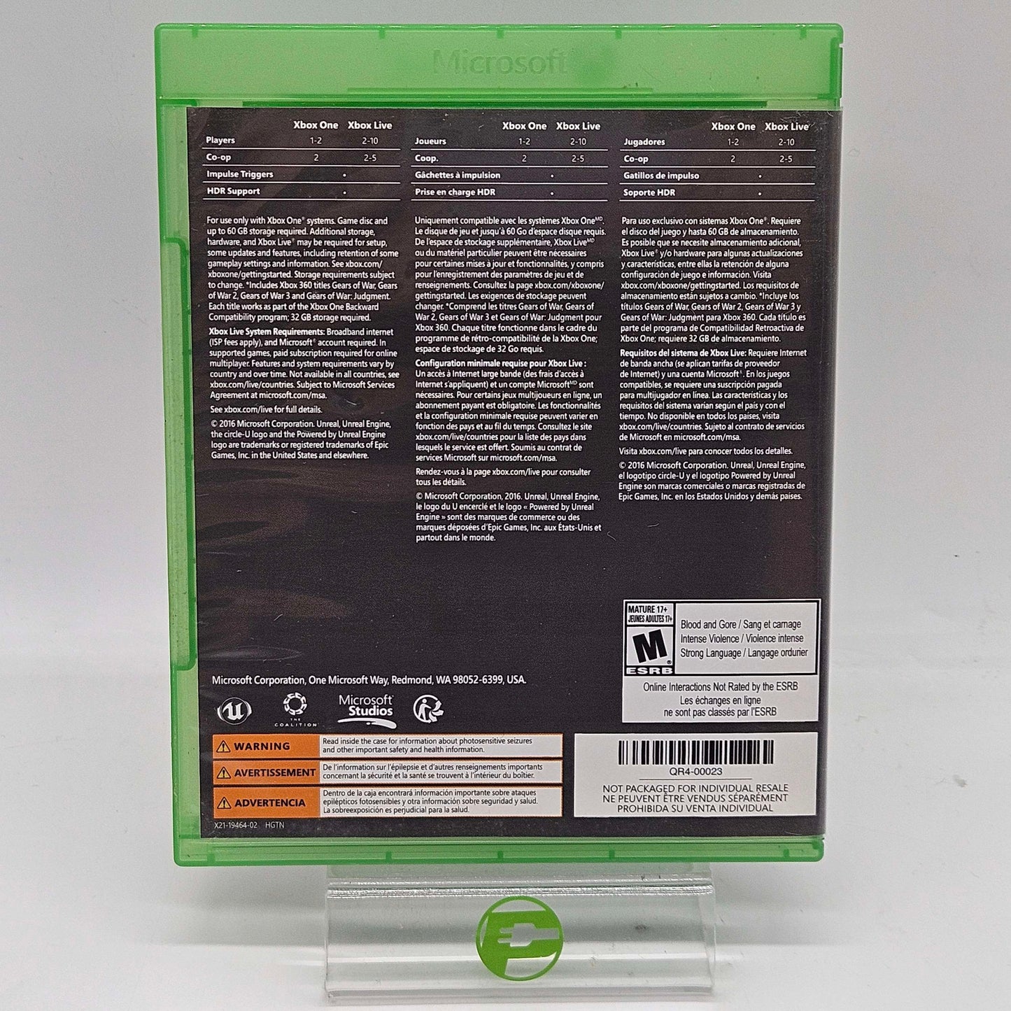 Gears of War 4 (Microsoft Xbox One, 2016)
