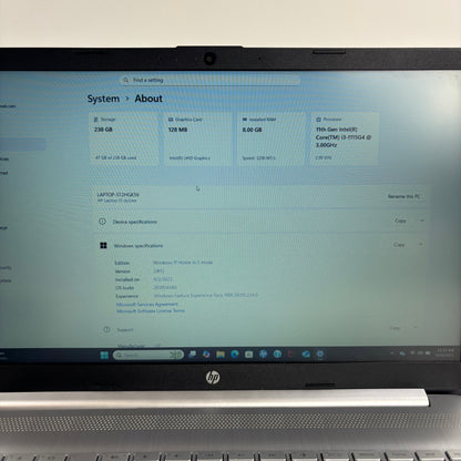 HP Laptop 15-DY2131WM 15.6" i3-1115G4 3.0GHz 8GB RAM 256GB SSD