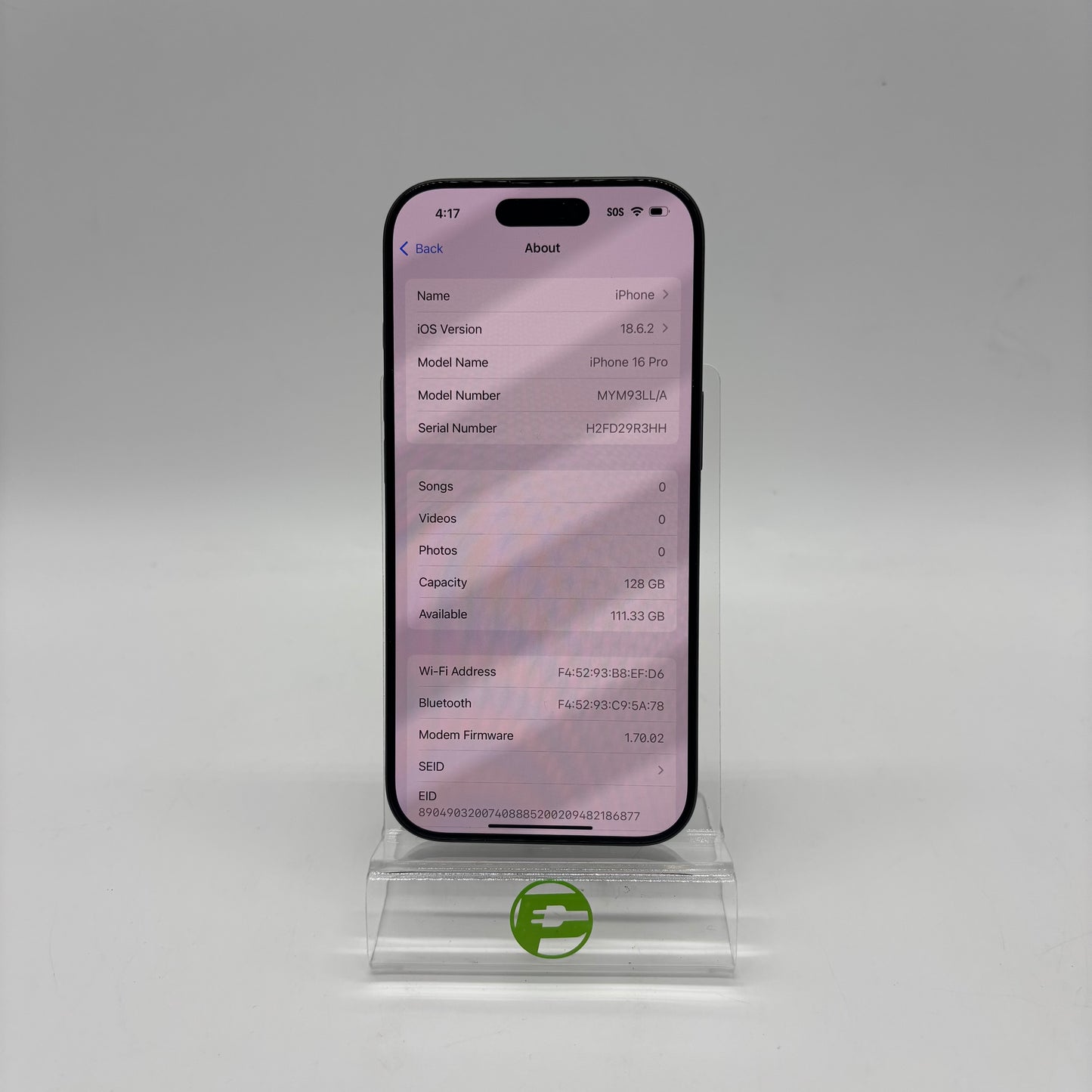 Unlocked Apple iPhone 16 Pro 128GB Black MYM93LL/A